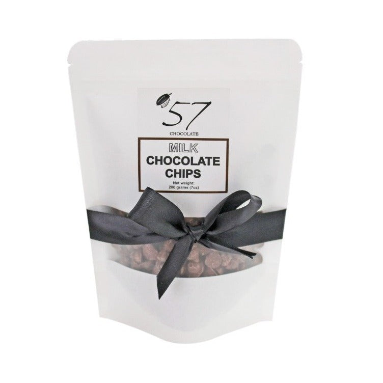 A 200g bag of milk chocolate chips.