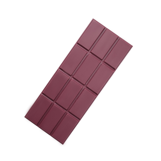 Hibiscus-infused white chocolate.