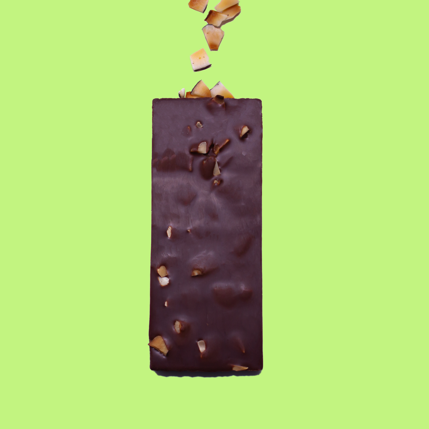 55% milk chocolate with toasted coconut.