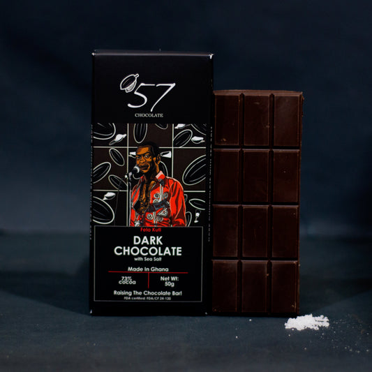 73% dark chocolate with sea salt made by '57 Chocolate.