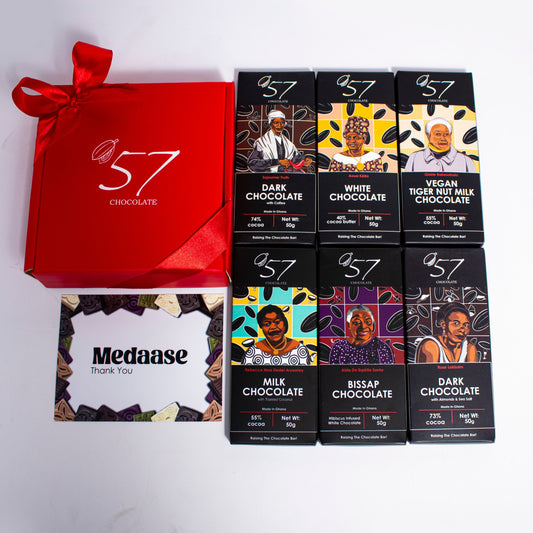 This gift box features a selection of six-50 gram bars, each honoring a  phenomenal woman from Africa and the diaspora, along with a complimentary greeting card. Send this gift to an important woman in your life!