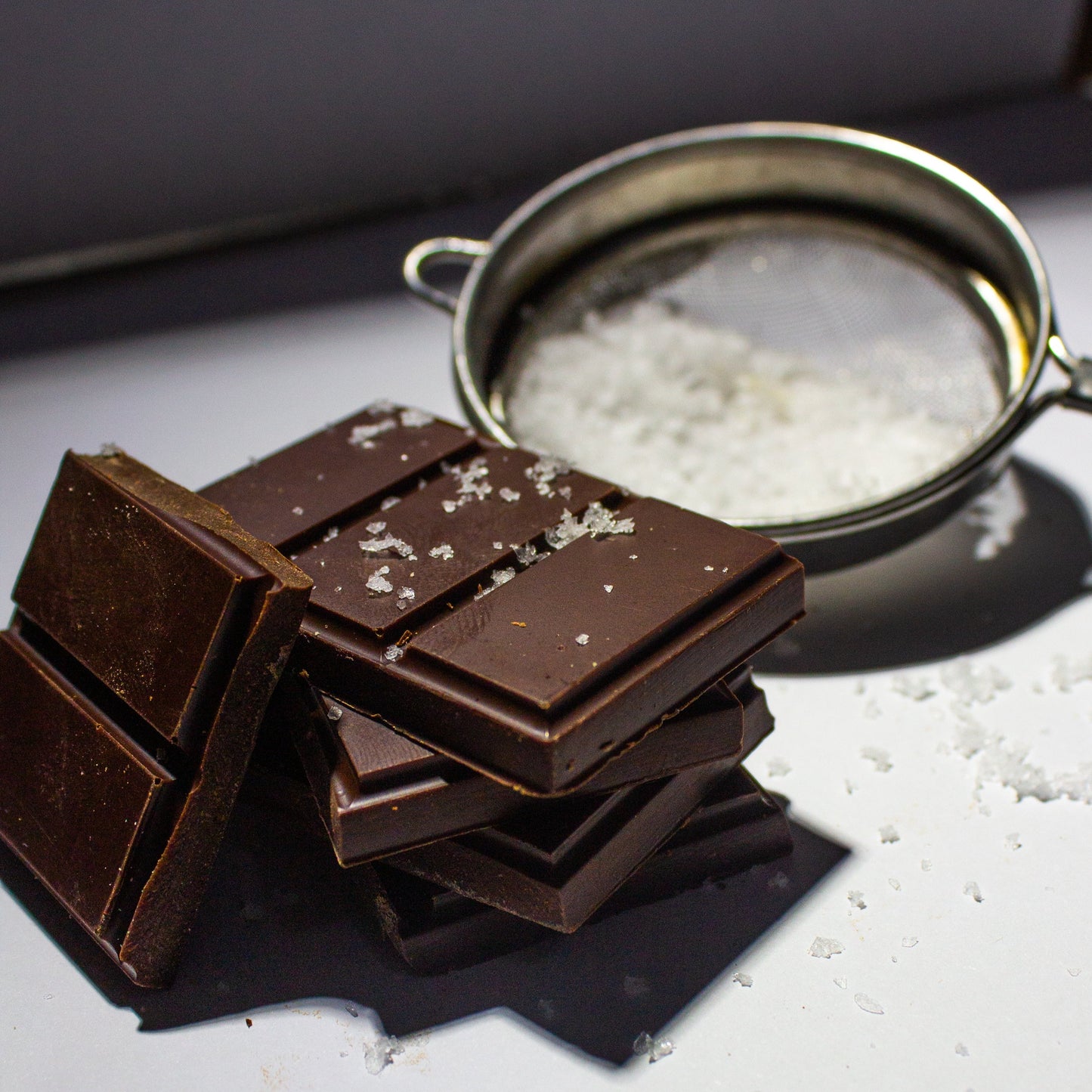 73% dark chocolate with sea salt made by '57 Chocolate